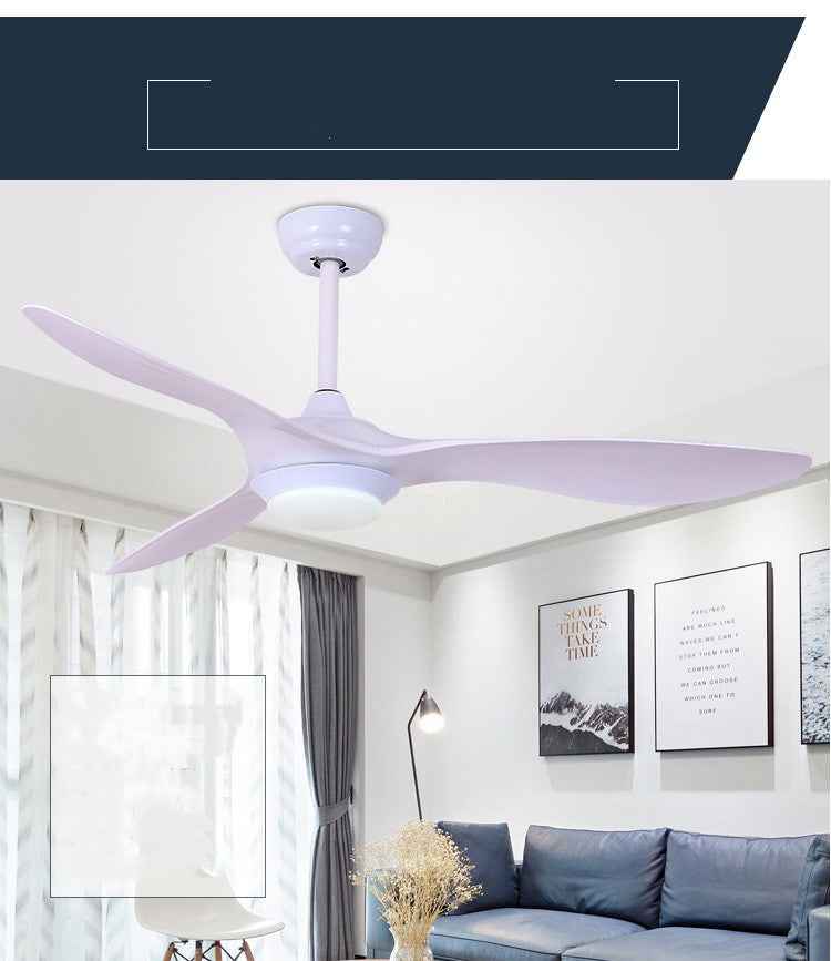 Model 1036 52-Inch ABS Fixed Blade LED Ceiling Fan with Remote | Low Voltage ≤36V, 3C Certified, Black & White