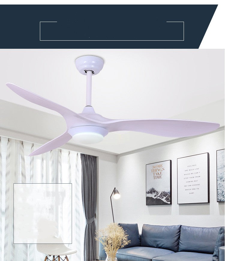 Model 1036 52-Inch ABS Fixed Blade LED Ceiling Fan with Remote | Low Voltage ≤36V, 3C Certified, Black & White