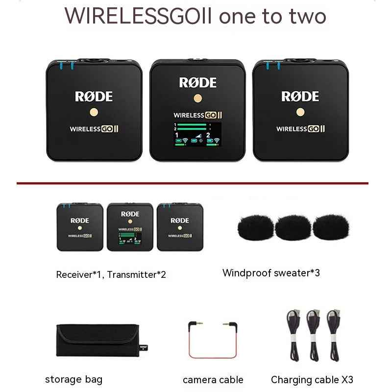 2nd Gen Wireless Lavalier Microphone | 1-to-2 System, 200m Range & 7Hr Battery (Camera & Phone)