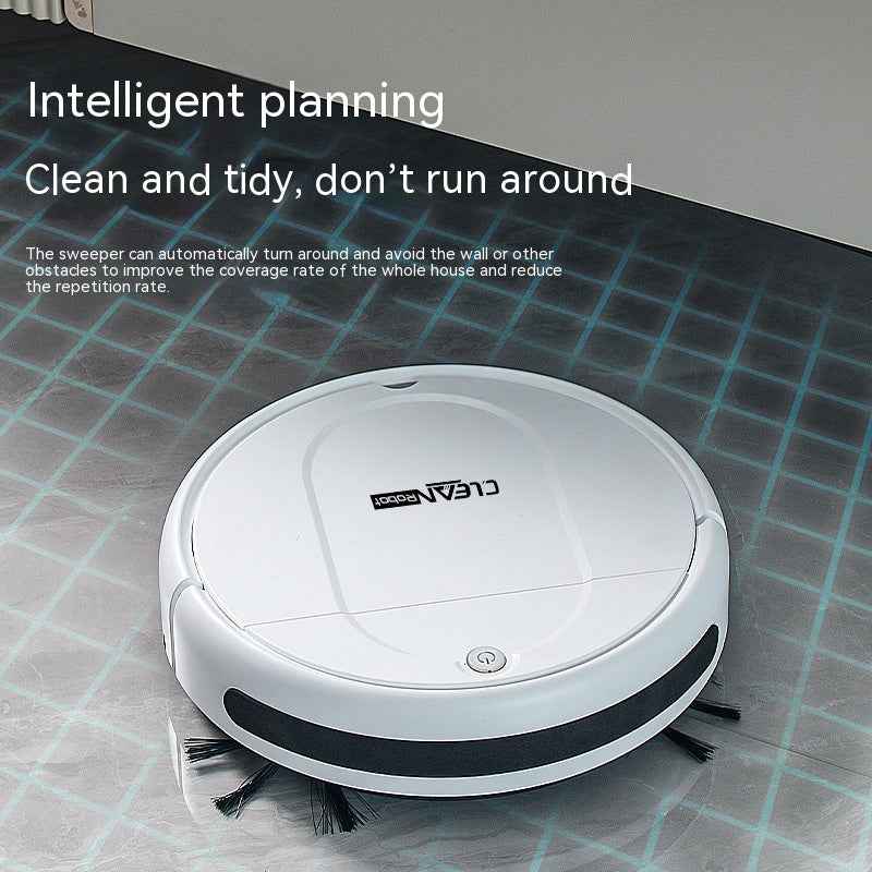 Smart Robot Vacuum Cleaner | Auto Sweep, Mop & Suction | 150m²+ Coverage | USB Charging | Black & White