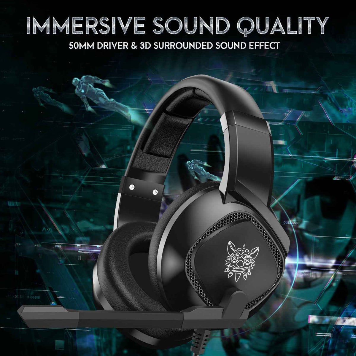 RGB Gaming Headset with Noise-Cancelling Mic – PS4, Xbox, PC & Mobile