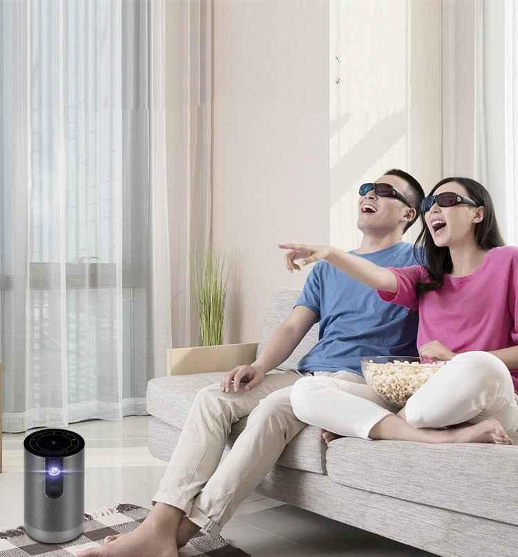 DLP Mini Smart Projector | 200 ANSI Lumens, 150", Auto-Focus, Android 7.1 & 8000mAh Battery