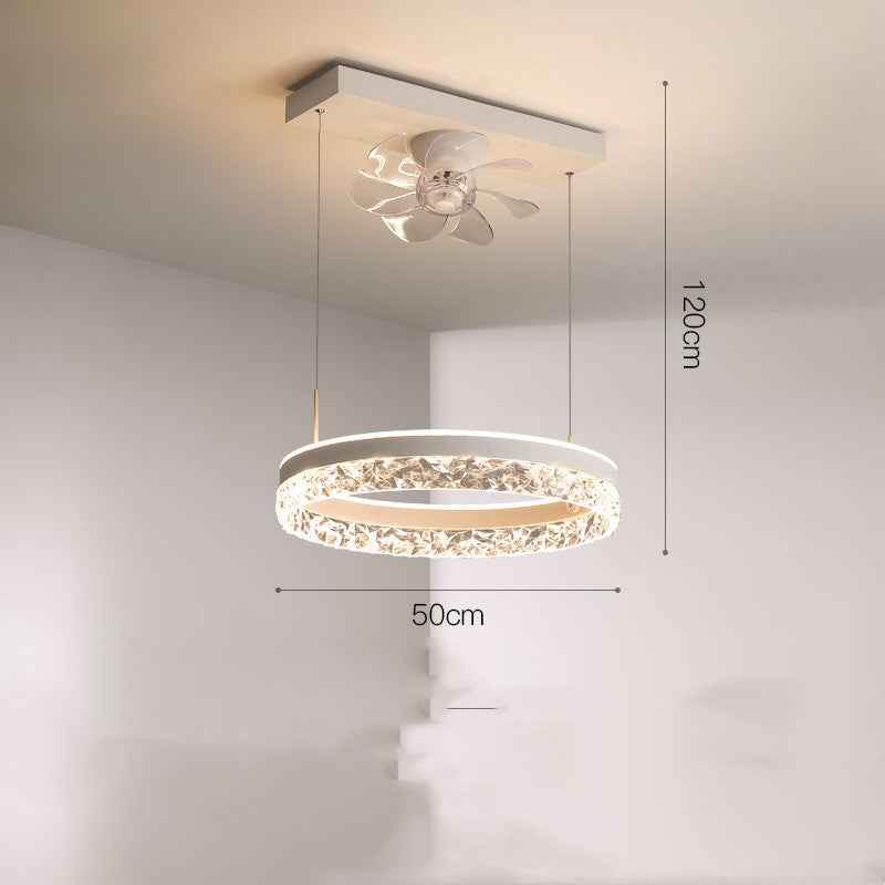 Scandinavian Invisible Blade Ceiling Fan with Light | Black, Gold & White