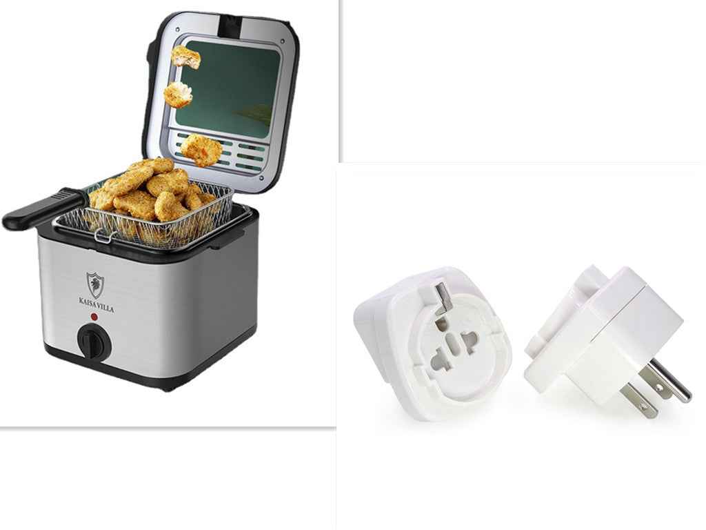 2.5L Electric Deep Fryer | 1000W | Stainless Steel | Detachable Basket | EU, UK & US Plug | Serves up to 6