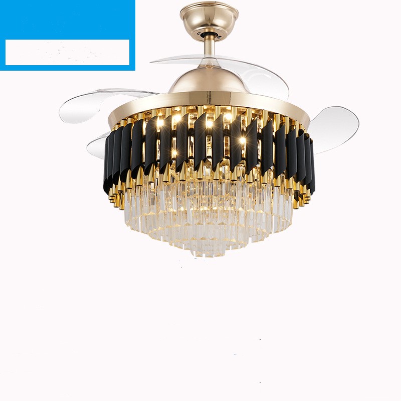 FB2835 Crystal Ceiling Fan Light | Variable Frequency, Remote Control, 42" & 48", 220V, Multi-Room
