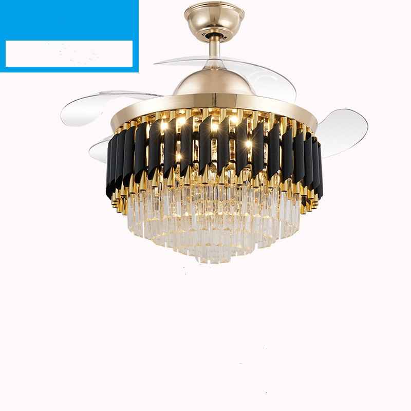 Crystal Ceiling Fan Light with Remote Control | Variable Frequency, 42" & 48", 220V