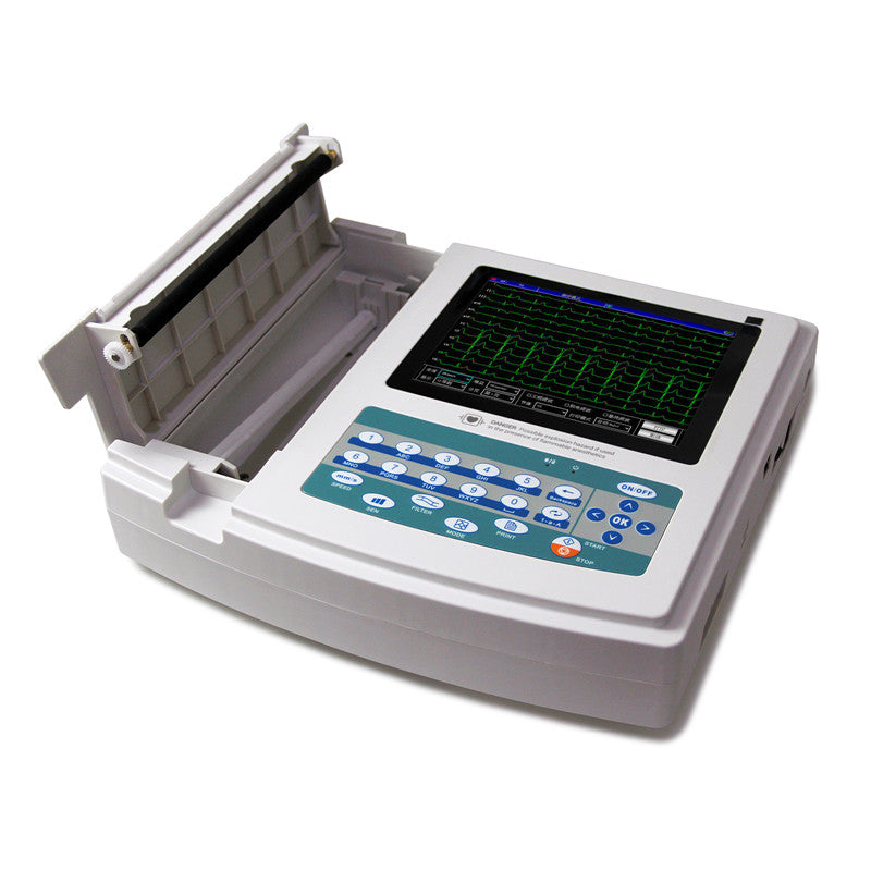 ECG1200G 12-Channel 12-Lead ECG Machine | Touch Screen, PC Software & Thermal Printer