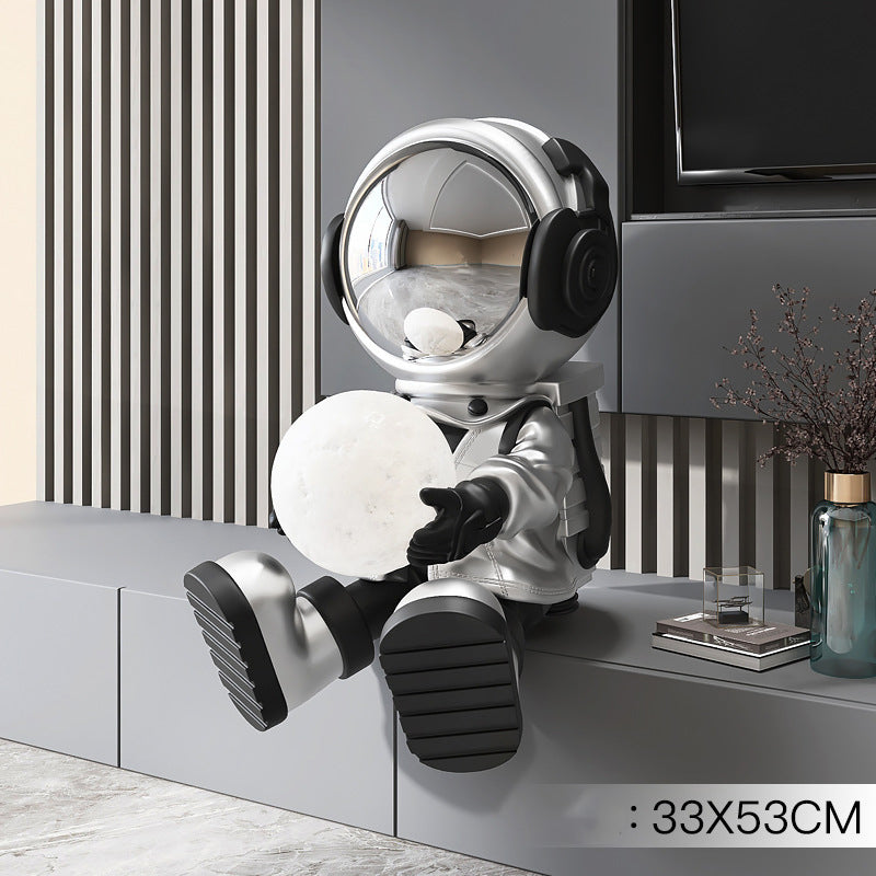 Galaxy Astronaut Night Light Ornament | 59x30cm, 6 Colour Styles, Glass Steel, Home Decor & Gift