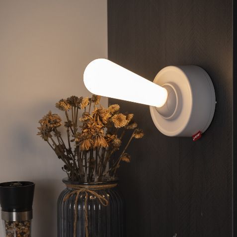 Toggle Switch LED Night Light | Silicone Cover | USB Rechargeable | Dimmable | Wall-Mountable | 112×112×204mm | Warm White | Gray & White