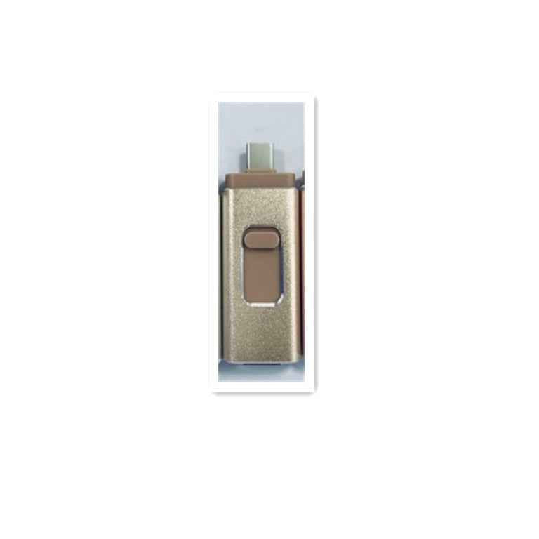 4-in-1 USB Flash Drive – iPhone Lightning, USB-C, USB-A & Micro USB | 8G–1TB | Black, Gold, Silver & Rose Gold