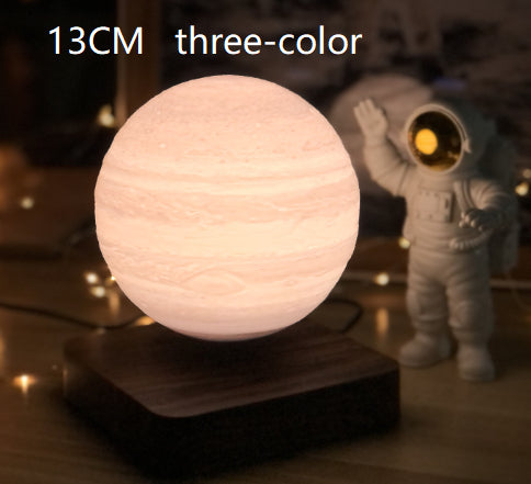 3D Magnetic Levitation Moon Night Light | 14cm | 12V | Touch Switch | Wood Base | 15mm Float | AU, EU, UK & US
