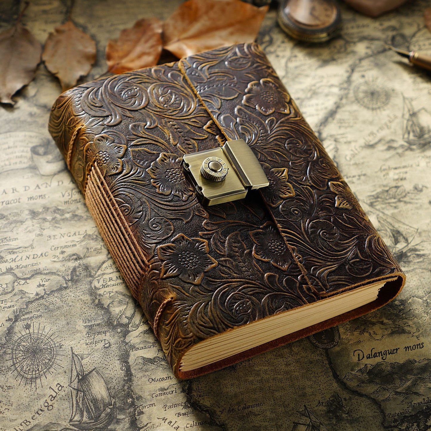 Vintage Genuine Leather Notebook | First-Layer Cowhide | A5 / A6 / A7 | Retro Journal | 2 Colors