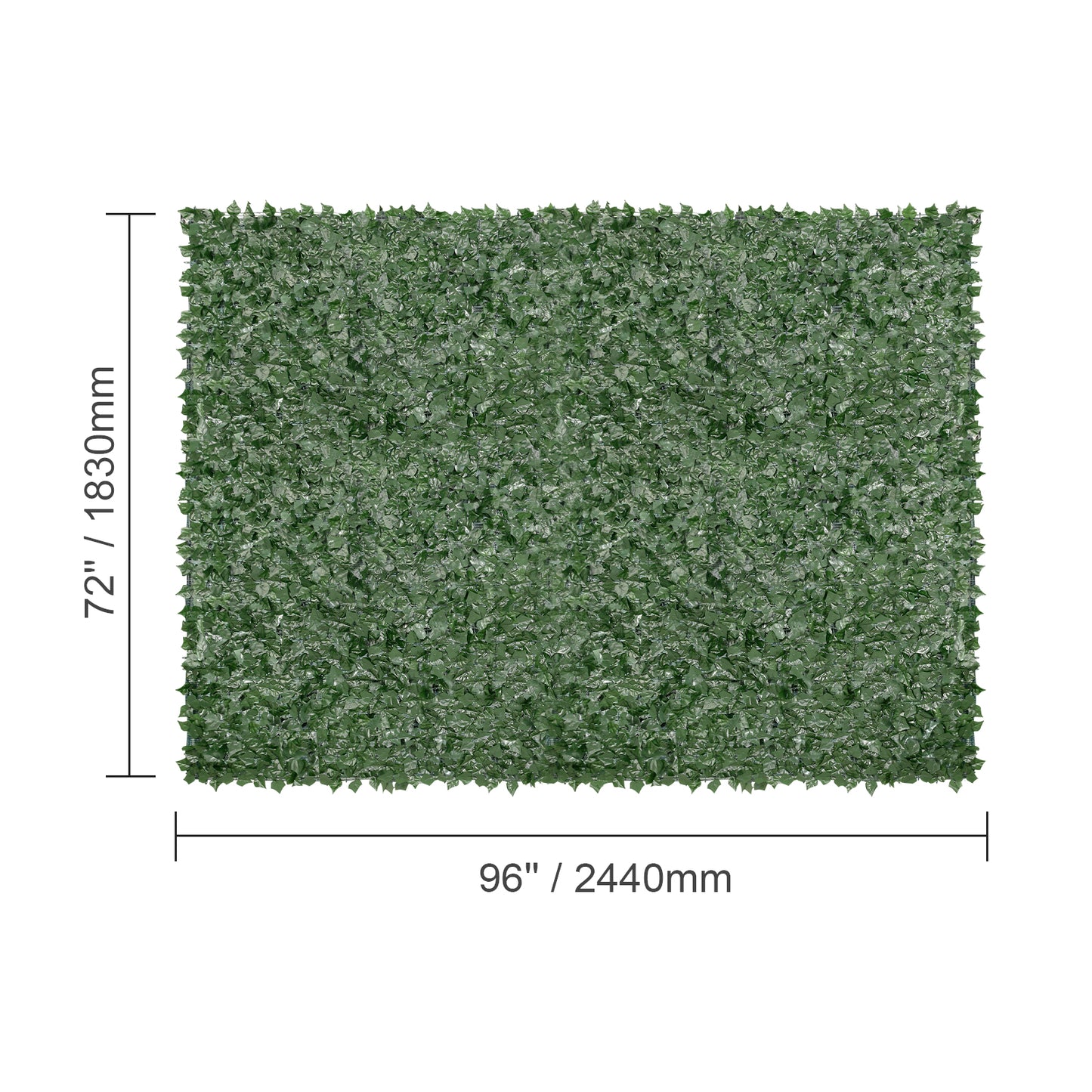 VEVOR 96×72" Artificial Ivy Privacy Fence Screen | Faux Hedge Green Wall, Mesh Backing, Garden & Balcony