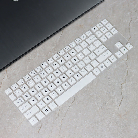 15.6" Keyboard Cover Skin for HP Shadow Elf 6 Ryzen | PVC, Transparent, Translucent Black & White