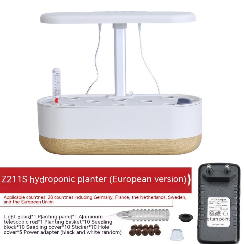 Z211S Smart Hydroponic Indoor Planter | 4.2L Tank, Soilless Cultivation, EU/UK/US Plug, Beige & Black