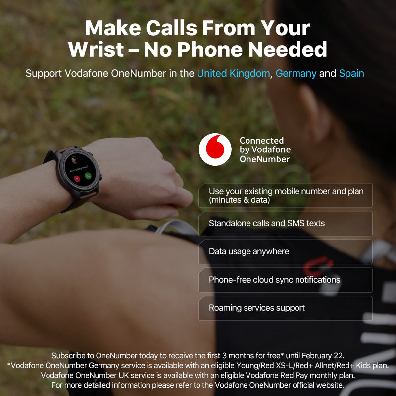 TicWatch Pro X Smartwatch – Wear OS, 4G eSIM, 1.39" AMOLED, NFC, GPS & IP68