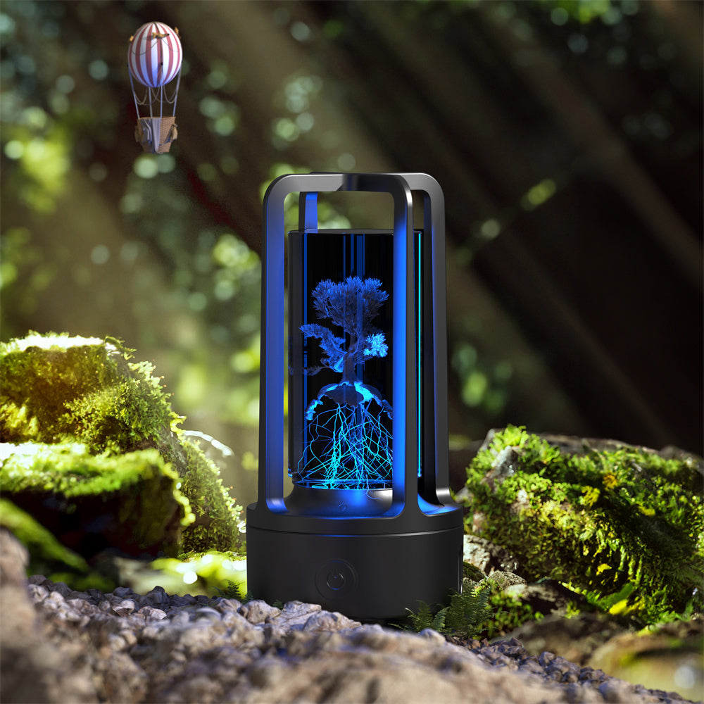 2-in-1 Bluetooth Speaker & LED Night Lamp | Acrylic & Crystal | Touch Sensor | 2,500mAh | 5W | Wireless Charging | 13 Motifs | Black & White | Valentine's Day Gift | Home & Party Decor