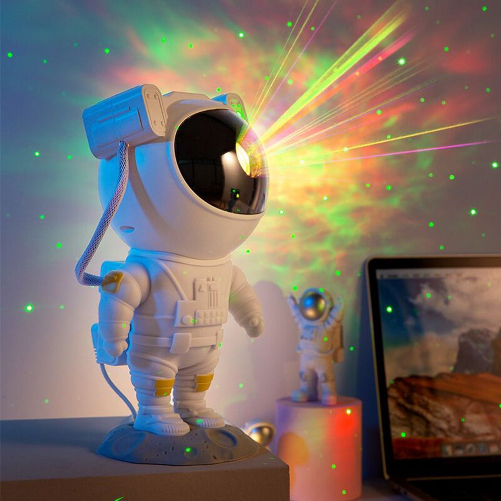 Astronaut Galaxy Starry Sky Projector Lamp | 5W | Nebula & Stars | Remote | 40/90min Timer | USB, APP & Rechargeable | 245×123×115mm | Bedroom & Kids Room