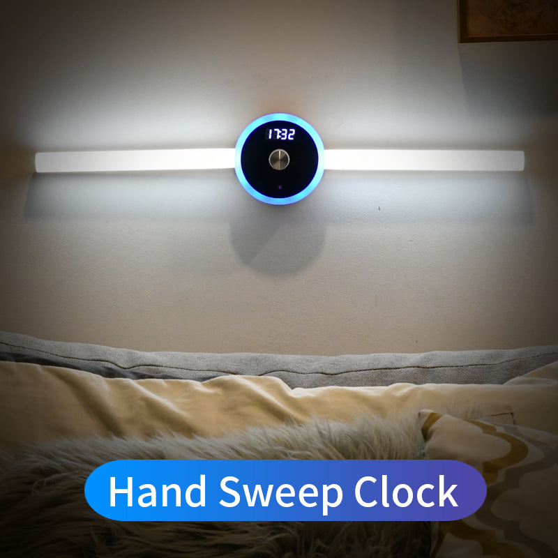 3-in-1 Smart LED Cabinet Light | 4000mAh | USB | 475×88×34mm | PIR Sensor, Clock & Timer | Removable | Stick-On | Wardrobe, Kitchen & Under-Cabinet Lighting