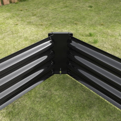 Metal Raised Garden Bed Kit | 7.6'×3.7', 27 cu.ft, Anti-Rust, Open Bottom, 10-Min Assembly, Silver