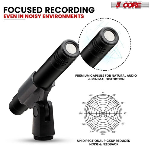 5Core Instrument Microphone Professional XLR Cardioid Pencil Stick - SUNSHINE1504