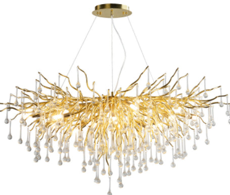 YST01 Postmodern Water Drop Crystal LED Chandelier | Aluminum, Smart Control, 10 Sizes, EU CE, 220V