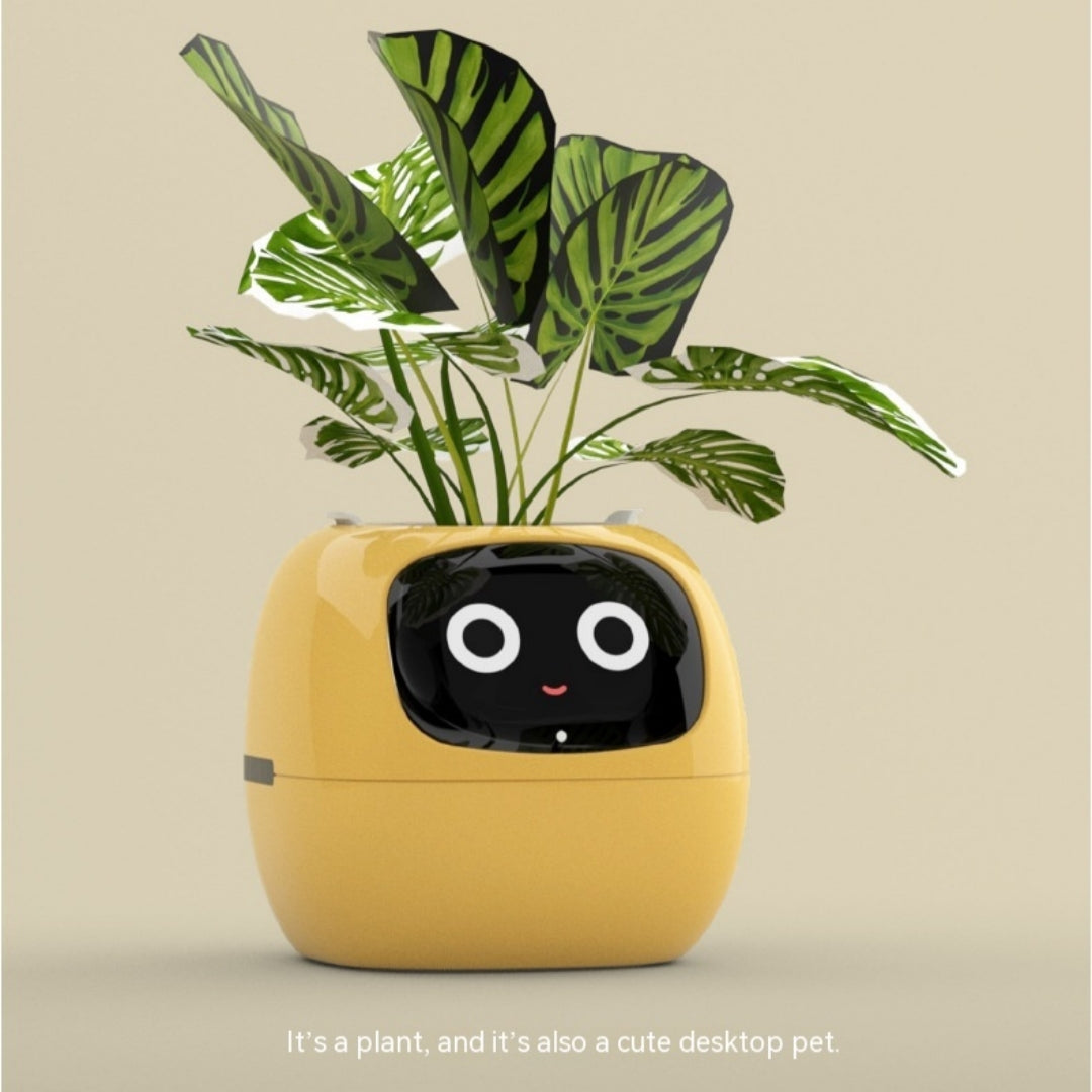 Smart AI Electronic Plant Pot – 7 Sensors, 49+ Expressions & Intelligent Water Monitor