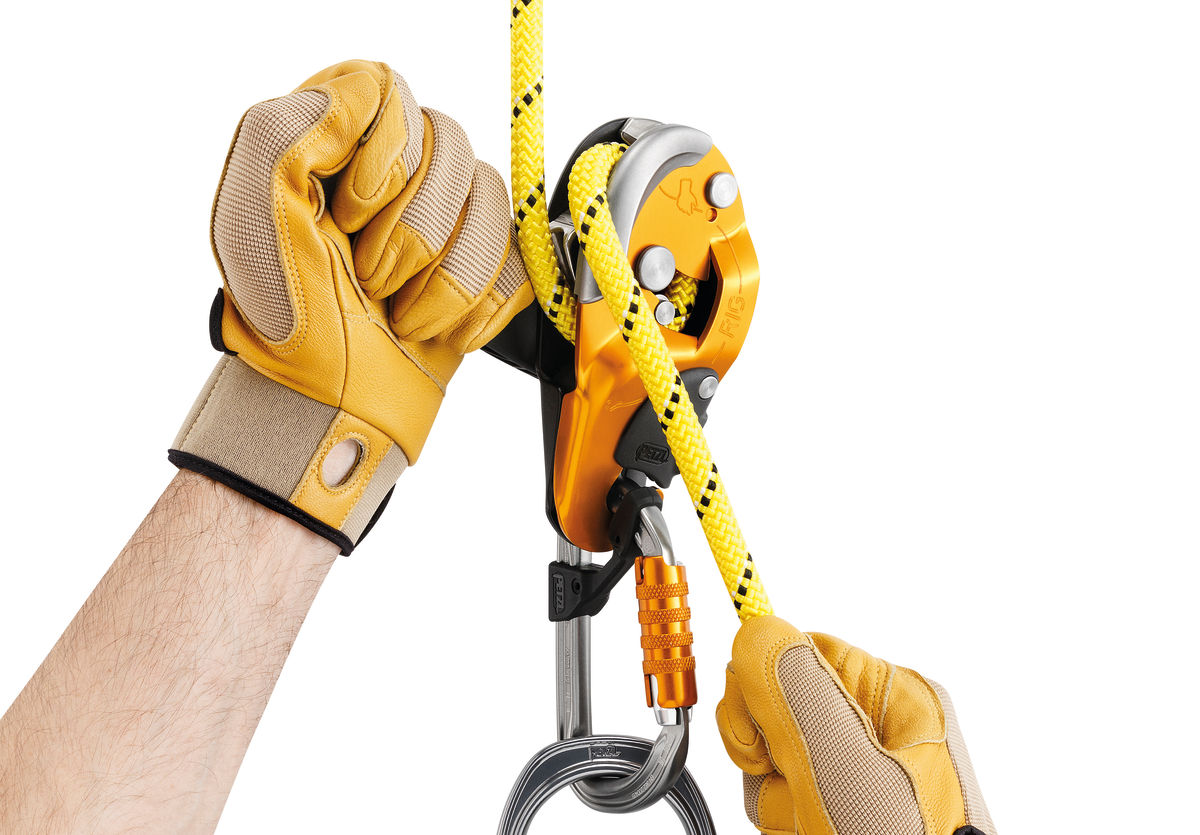 D021 RIG Auto-Lock Industrial Rescue Descender | 200kg, EN 341/EN 12841 Certified, 10-11.5mm Rope (Black & Yellow)
