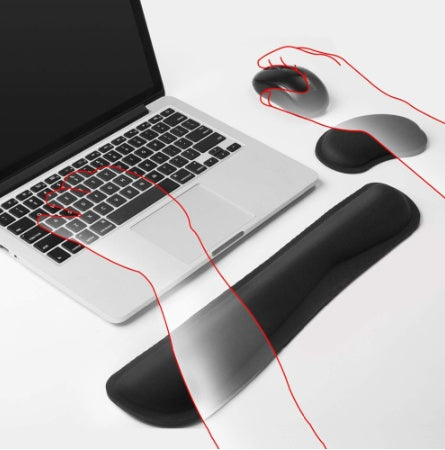 Memory Foam Wrist Rest & Mouse Pad | Ergonomic | Non-Slip Rubber Base | Keyboard & Mouse Support | 5 Styles
