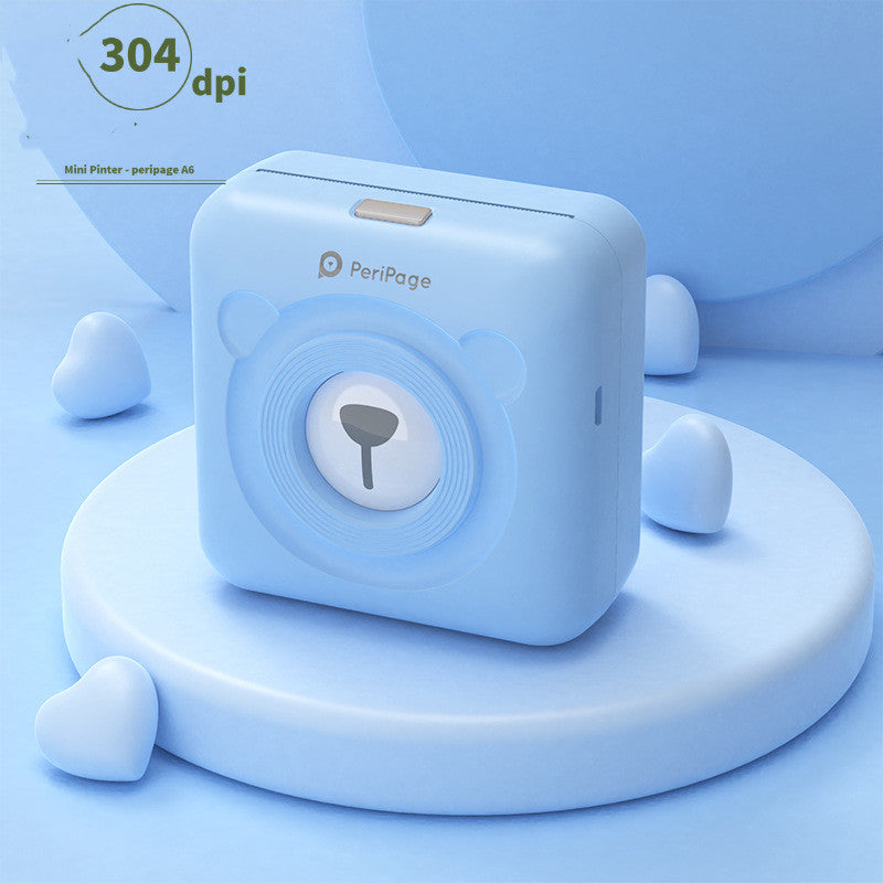 Peripage Mini Bluetooth Thermal Printer | No Ink | Photos, Labels & Stickers | 79×42×79mm | iOS & Android | Blue, Pink, Red & White | Printer & Paper Bundles