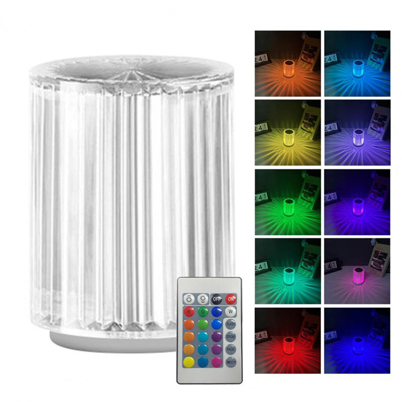 Faux Crystal RGB LED Desk Lamp | 5W | ≤36V | Ø9cm × H13cm | Acrylic | Touch & Remote | 3-Colour & 16-Colour | Bedroom, Living Room & Office Atmosphere Light