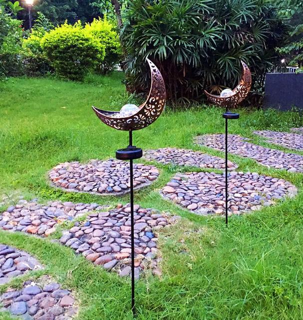 Solar Iron & Glass Garden Stake Light | IP55 | 0.5W Warm White LED | 6–8hr Runtime | 100,000h | 78×17×6cm | 2V Solar | 600mAh | Cutout, Flame, Star, Sun & White | Pathway & Garden Decor