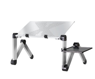 Portable Adjustable Laptop Stand | 360° Folding Legs | Magnesium Alloy | 5kg Load | One-Button Lock | USB Fan & Mouse Board Options | Black, Rose Pink & Silver