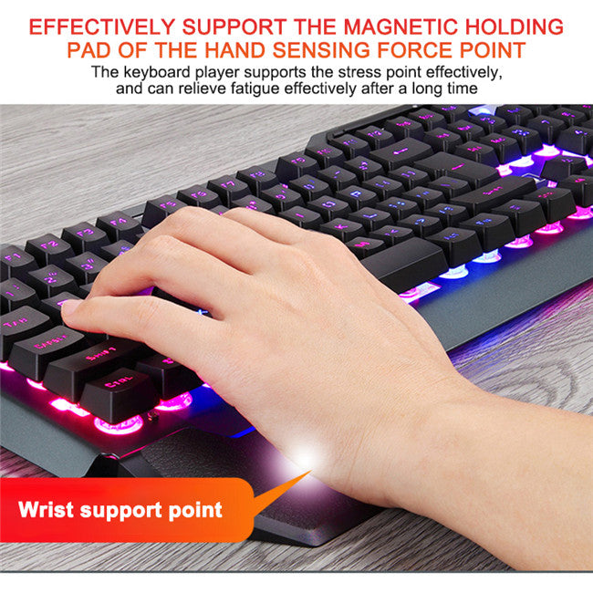 RGB Gaming Keyboard with Phone Holder & Pen Slot | 16 Backlight Modes | Waterproof | USB 2.0 | 0.1ms | Windows & Android | Black & White