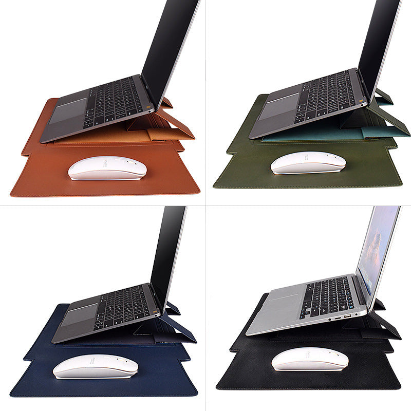 PU Leather Laptop Sleeve & Inner Bag | 13.3", 14.1", 15.4" | Multiple Colors | Bracket Style