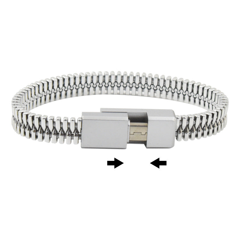 Bracelet Charging Cable | 20cm Lightning & Android | 2A Fast Charge | Wearable Wristband Data Cable
