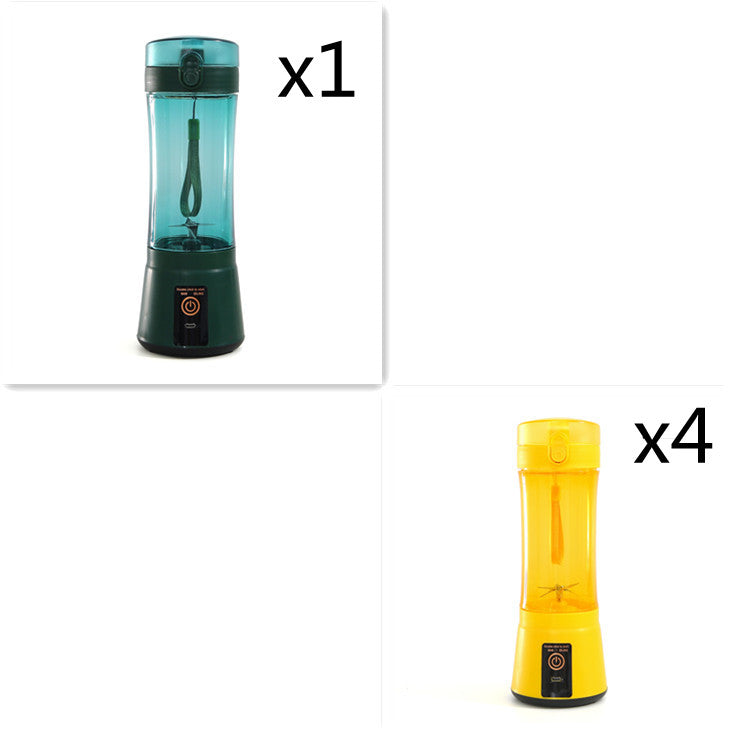 380ml USB Rechargeable Portable Personal Blender | 2000mAh, Food-Grade PC, Dual Safety Protection, Blue, Green, Pink & Yellow