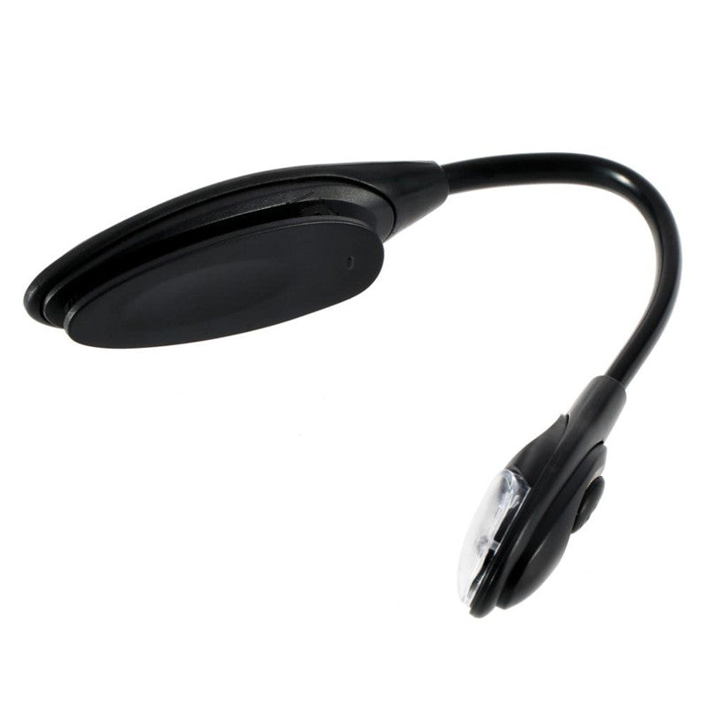 Mini LED Clip-On Book Light | 26cm | CR1120 Battery | Reading Light for Books, Kindle & Notebooks | Black, Blue & Grey | Single & 4-Pack