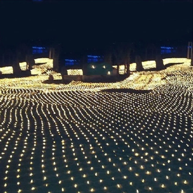 LED Fairy Net Mesh String Lights | IP44 Waterproof | 2700K & Multicolour | 500lm | 50,000hr | Dimmable | 1.5×1.5m to 10×8m | 96 to 2000 LEDs | Indoor & Outdoor | Christmas, Wedding & Garden Decor
