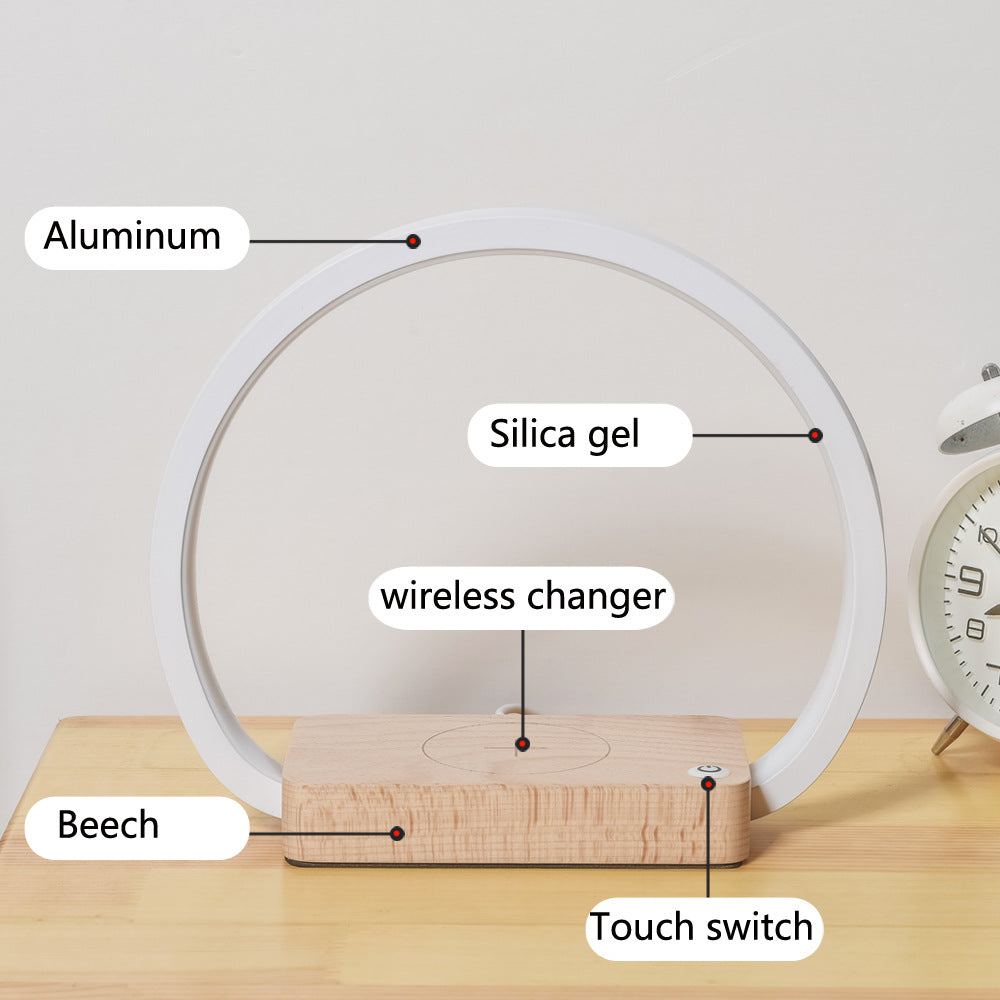 Wireless Charging Multifunctional Desk Lamp | Eye Protection | USB | Metal Shade | Bedside & Office | European Style