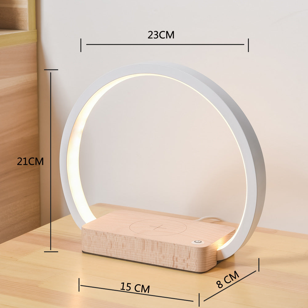 Wireless Charging Multifunctional Desk Lamp | Eye Protection | USB | Metal Shade | Bedside & Office | European Style