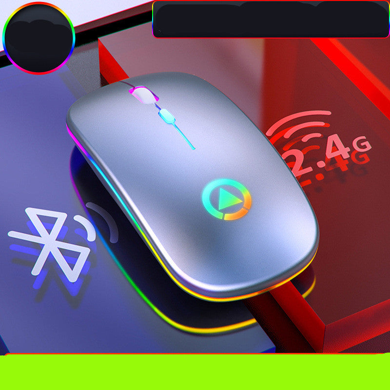 Ultra-Thin Wireless Mouse | 2.4GHz & Bluetooth 3-Mode | RGB | 1600 DPI | Rechargeable or Battery | 4 Colours