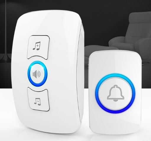 Wireless Doorbell with Remote Button | 32 Melodies | AC Plug-In Receiver | Plug & Play | Home & Elderly Caregiver Alert