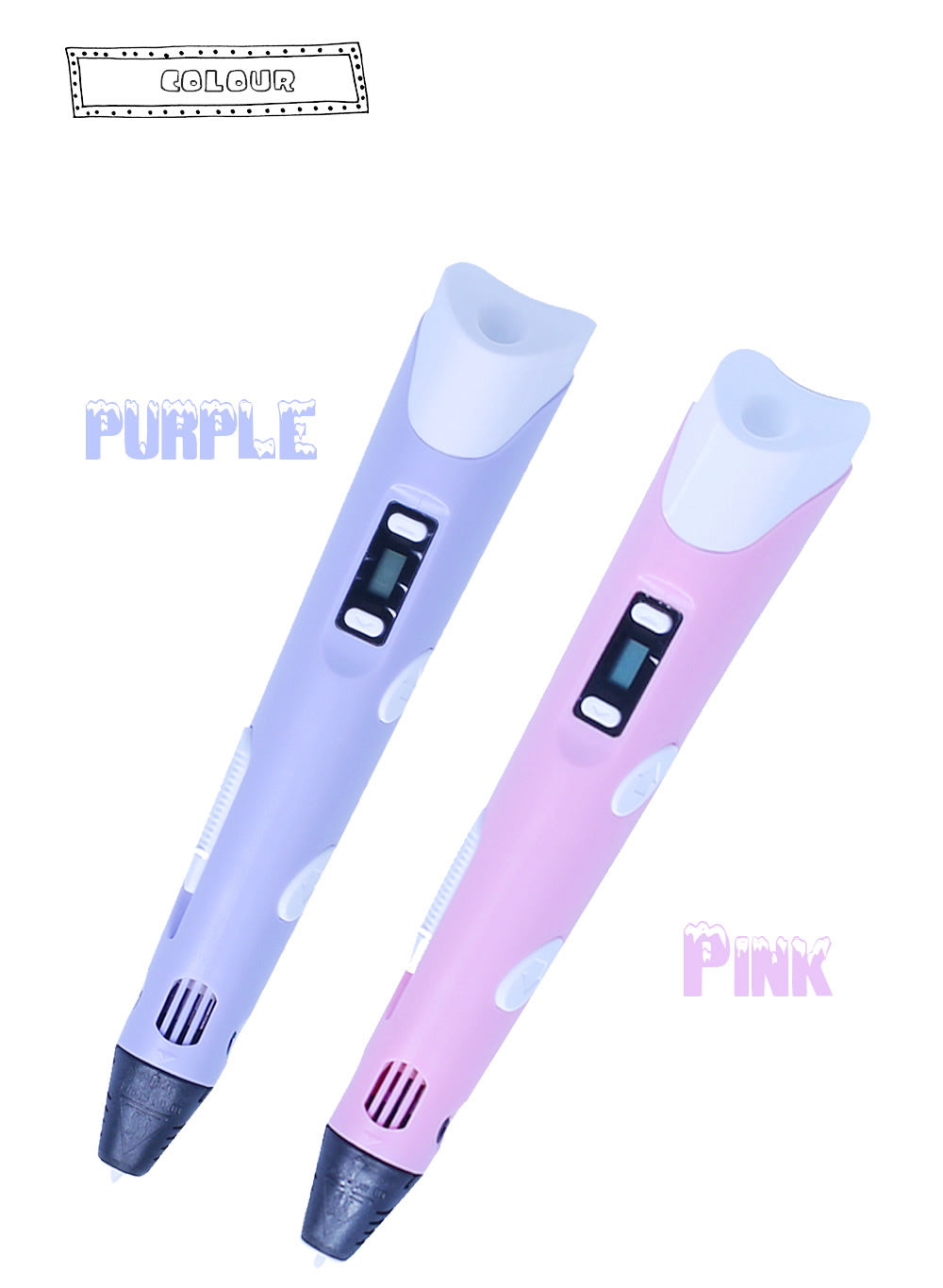 3D Printing Pen with PLA Filament | Adjustable Temp & Speed | LED Indicator | 185×45×10mm | Blue, Pink, Purple, Yellow & Camouflage | US/UK/EU/AU/USB | Pen & Filament Bundles