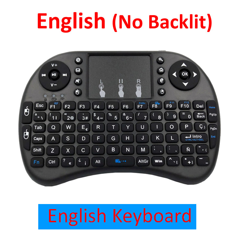 2.4G Wireless Mini Keyboard with Touchpad | 92-Key QWERTY | 15m Range | Smart TV Android Box PC | Black