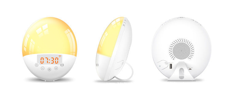 Smart WiFi Sunrise Wake-Up Light Alarm Clock | Tuya App & Voice Control | 30-Level Brightness | RGB Mood Light | FM Radio | 10 Alarm Sounds | Snooze | 170×180×110mm | AU, EU & UK