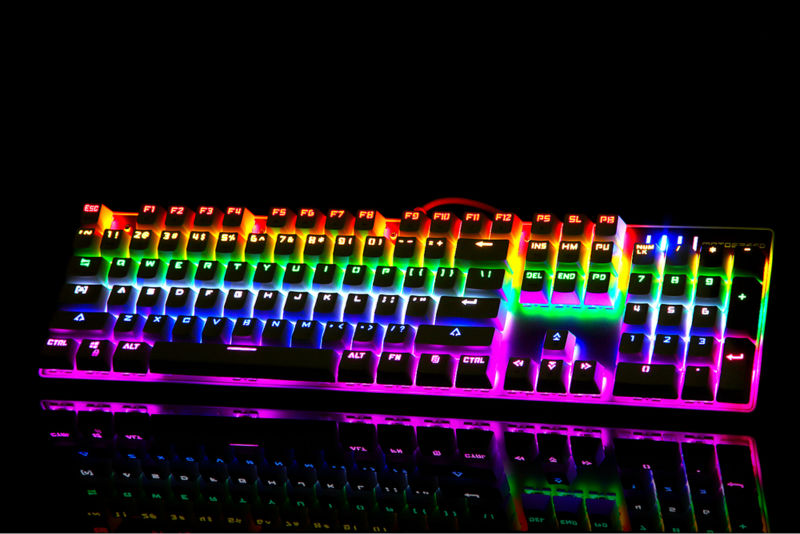 LEOPARD RGB Mechanical Keyboard | CK104 & CK61 | Blue & Red Switch | English & Russian Layout | 14 Lighting Modes
