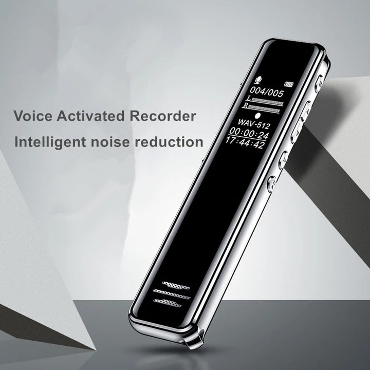 Digital Voice Recorder Pen | One-Button Recording | WAV | LCD | Bidirectional Mic | 5m Range | 1200 Min | USB 2.0 | 8GB, 16GB & 32GB | Black | Q22