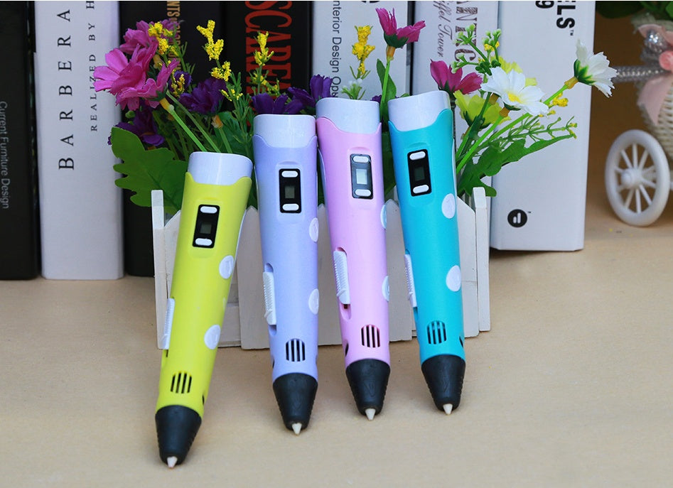 3D Printing Pen with PLA Filament | Adjustable Temp & Speed | LED Indicator | 185×45×10mm | Blue, Pink, Purple, Yellow & Camouflage | US/UK/EU/AU/USB | Pen & Filament Bundles