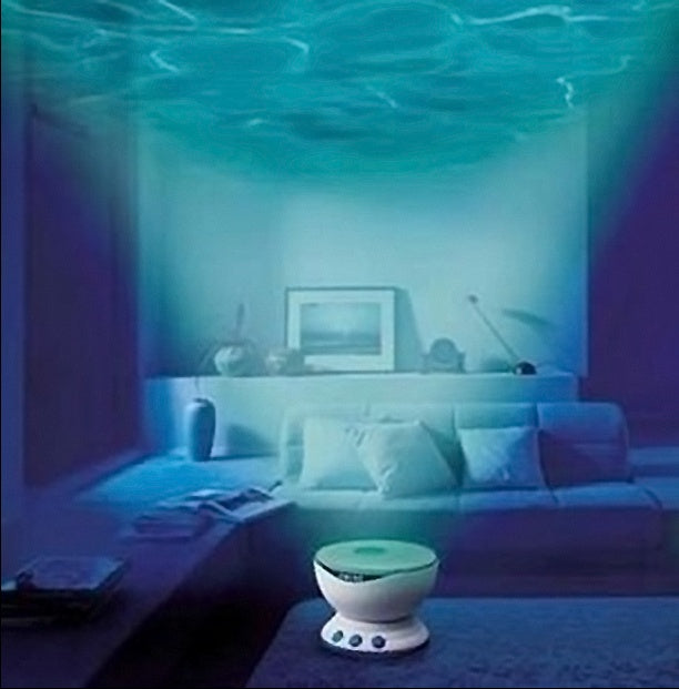 Ocean Wave LED Projection Lamp | DLP Trapezoidal Correction | 2D Ocean Effect | Children's Night Light & Room Decor | Blue